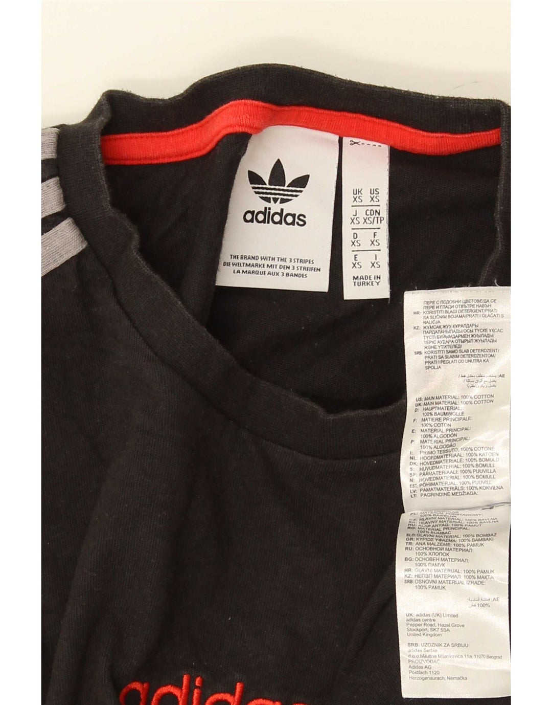 T-shirt da uomo Adidas Top XS in cotone nero