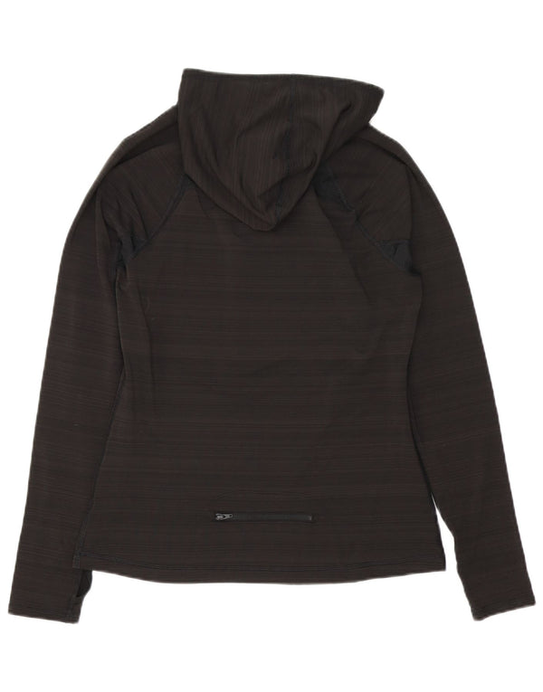 Fila da donna con cappuccio a maniche lunghe UK 12 medio poliestere gessato nero