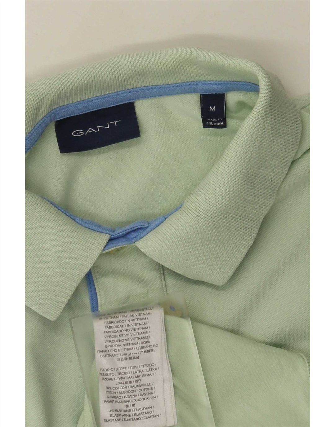 Polo da uomo Gant in cotone verde medio