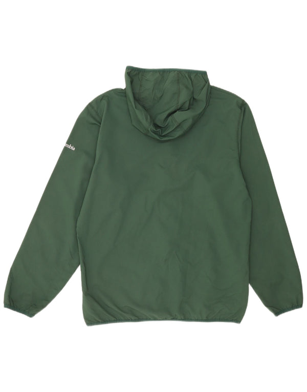 Giacca antipioggia con cappuccio Columbia Michigan State Spartans da uomo UK 38 verde medio