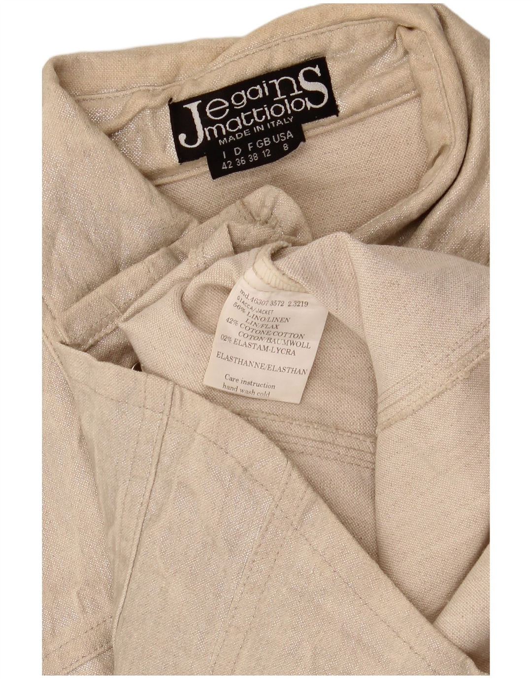 Giubbotto bomber da donna Jegains Mattiolo UK 12 Lino beige medio