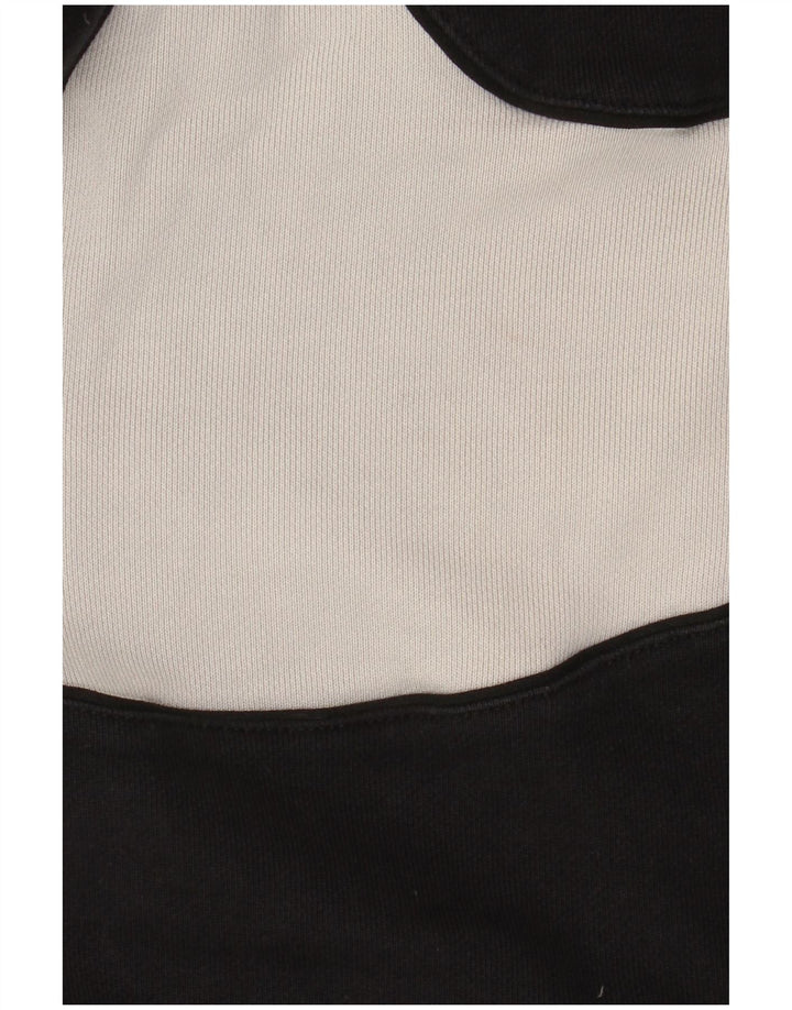 Felpa con cappuccio e collo con zip grafica Nike da uomo, grande, color block nero