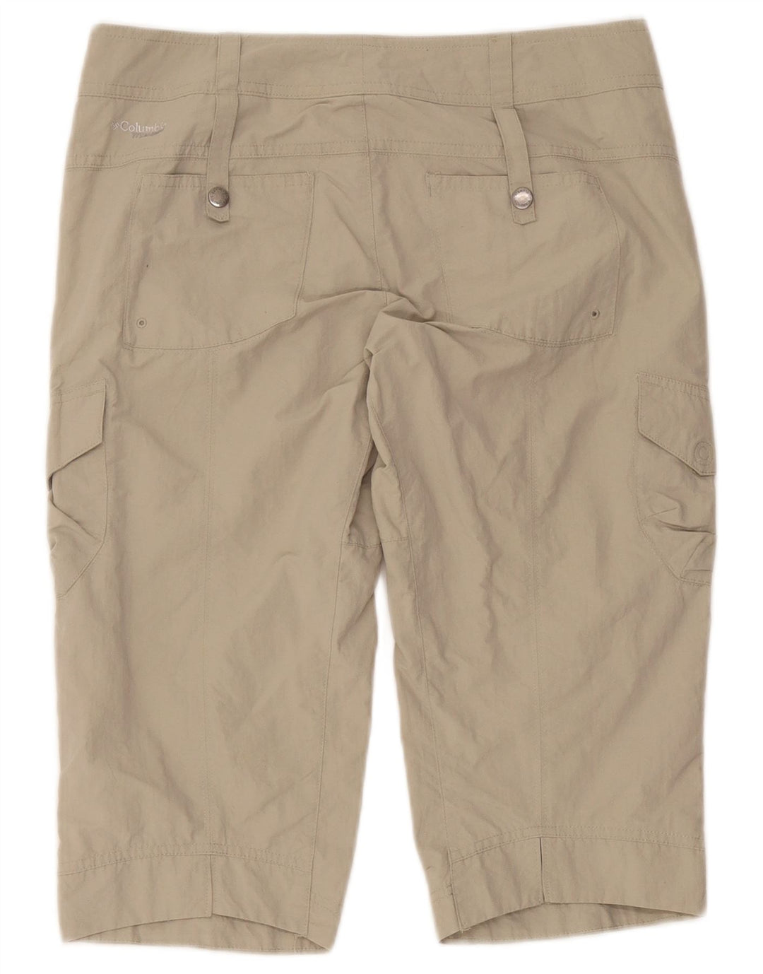 Pantaloncini cargo Columbia da donna in titanio US 4 Small W32 Nylon beige