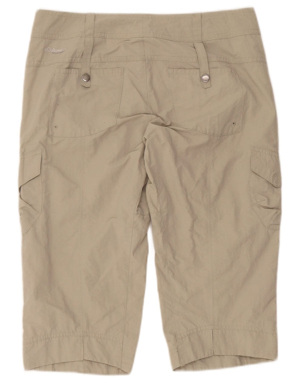 Pantaloncini cargo Columbia da donna in titanio US 4 Small W32 Nylon beige