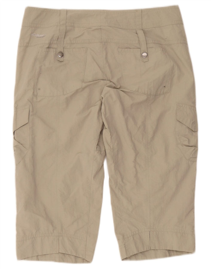 Pantaloncini cargo Columbia da donna in titanio US 4 Small W32 Nylon beige