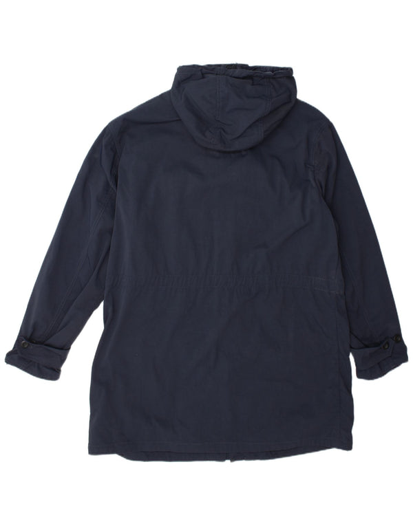 Giacca antipioggia con cappuccio da uomo Tommy Hilfiger UK 38 media blu navy in poliammide