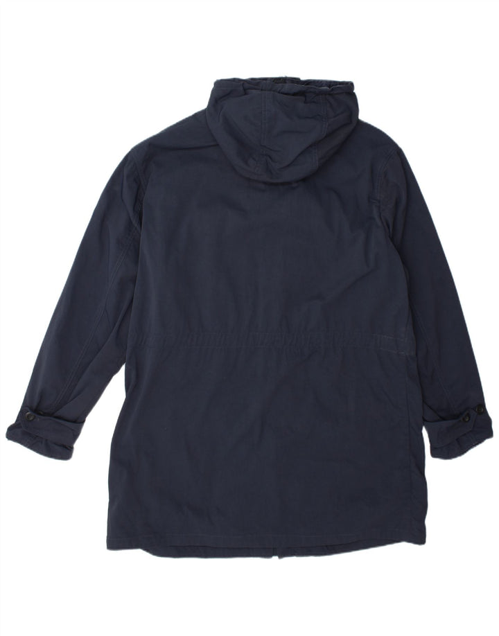 Giacca antipioggia con cappuccio da uomo Tommy Hilfiger UK 38 media blu navy in poliammide