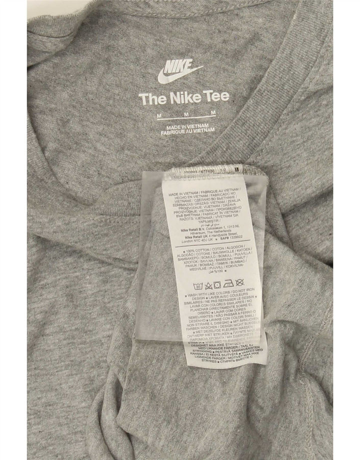 T-shirt da uomo NIKE Top in cotone grigio medio