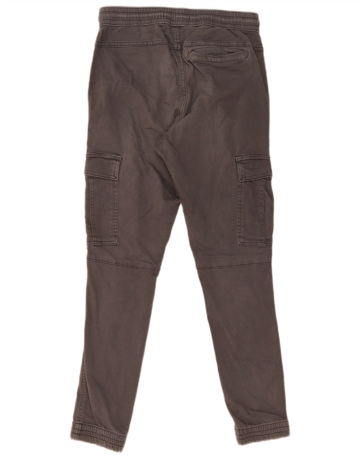 Zara Uomo Cargo Joggers Pantaloni cargo piccoli W30 L29 cotone grigio