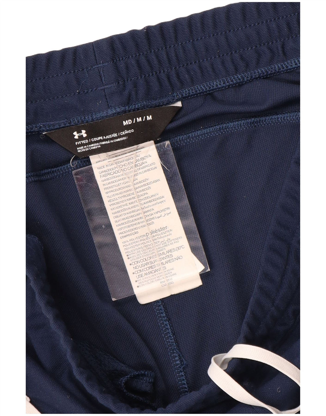 Pantaloni da tuta aderenti da uomo Under Armour a blocchi di colore blu navy medio
