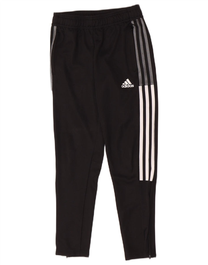 Pantaloni della tuta Adidas Aeroready da ragazzo 9-10 anni in poliestere nero