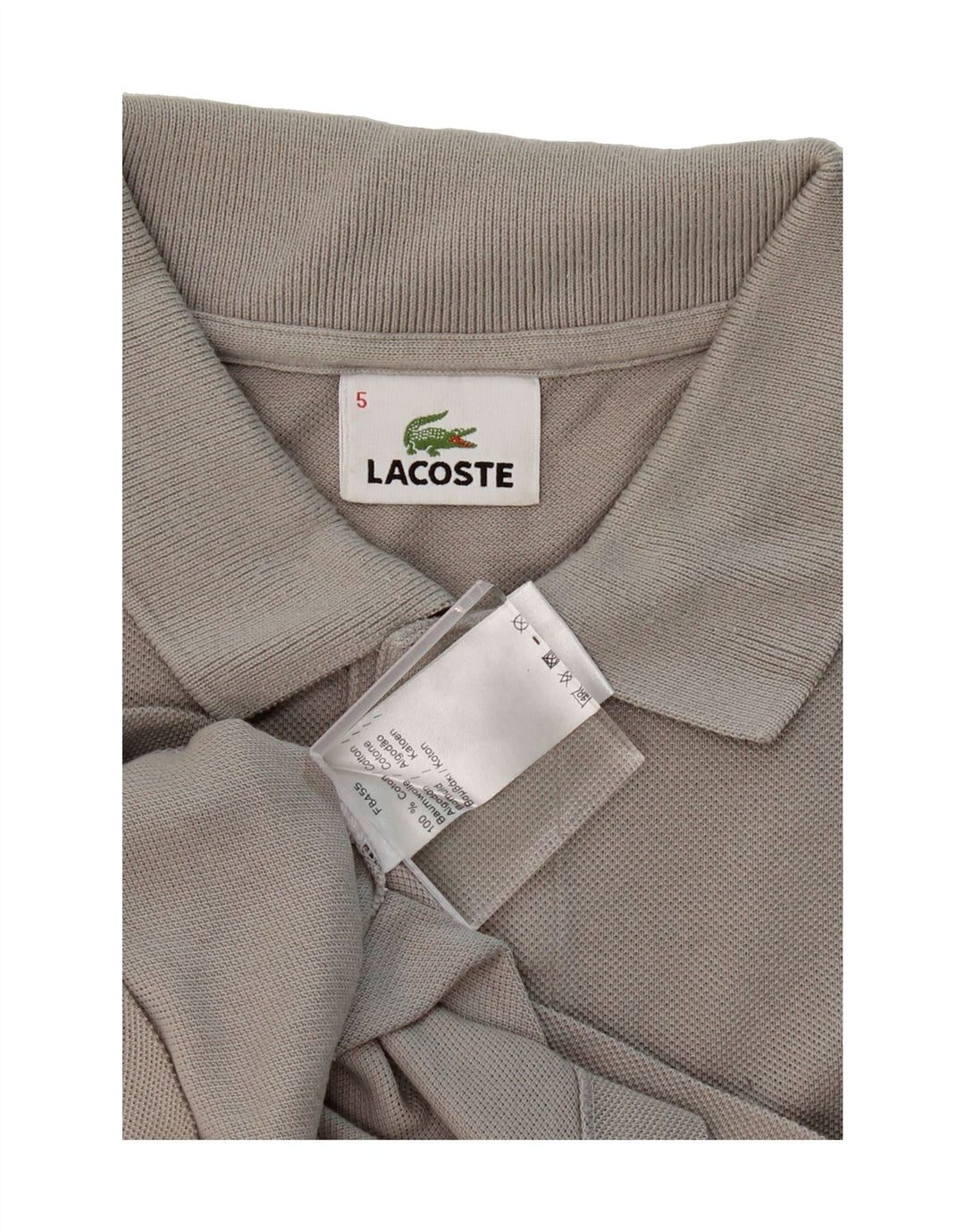 LACOSTE Mens Polo Shirt Size 5 Large Grey Cotton Vintage Lacoste and Second-Hand Lacoste from Messina Hembry 