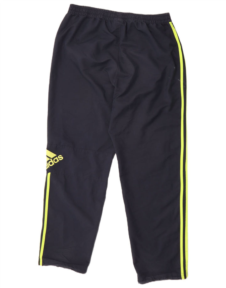 Pantaloni da tuta grafica da uomo Adidas Large in poliestere blu navy