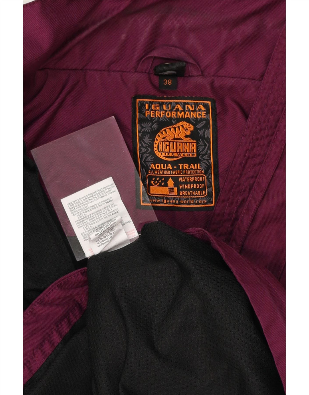 IGUANA Womens Raincoat EU 38 Medium Maroon Polyester Vintage Iguana and Second-Hand Iguana from Messina Hembry 