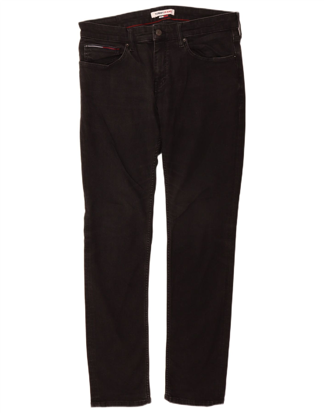 Jeans slim da uomo Tommy Hilfiger W36 L34 cotone nero