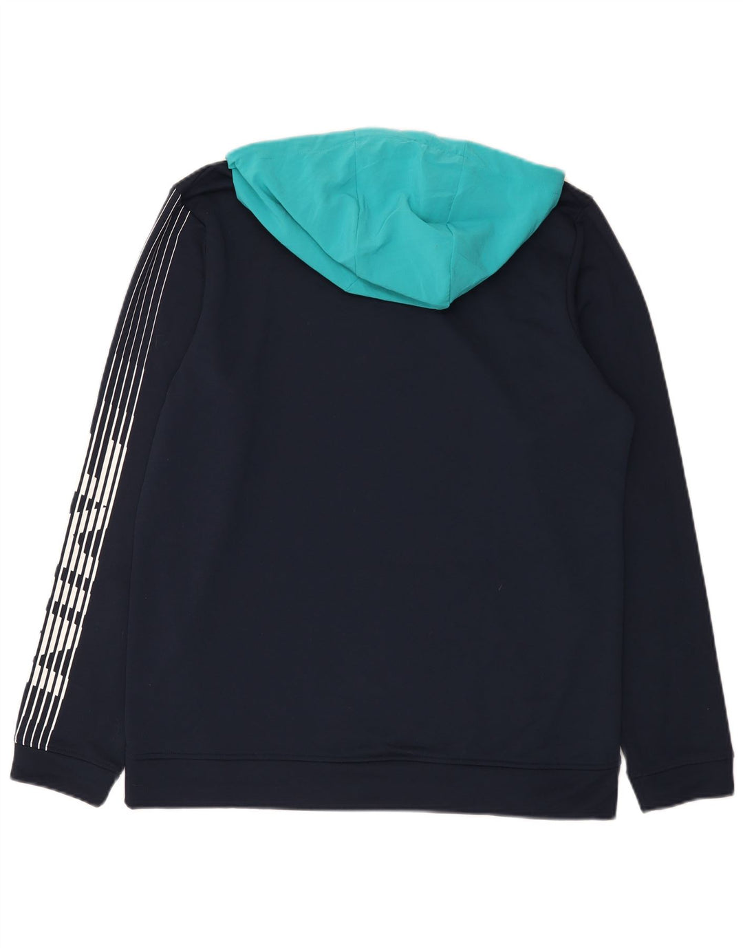Felpa con cappuccio grafica Nike Dri Fit da uomo, color block medio blu navy
