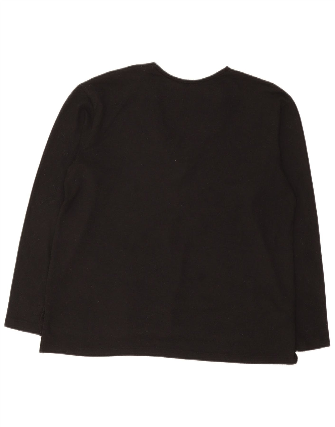 Top Zara da donna a maniche lunghe UK 14 poliestere maculato nero medio