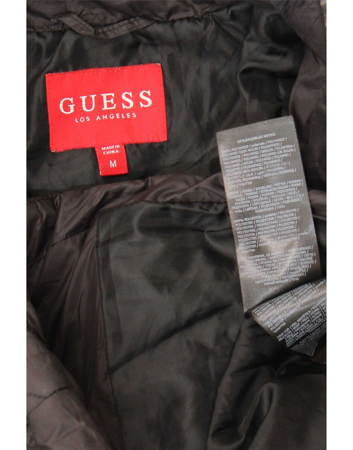 Giacca trapuntata da donna Guess UK 12 media nera in poliammide