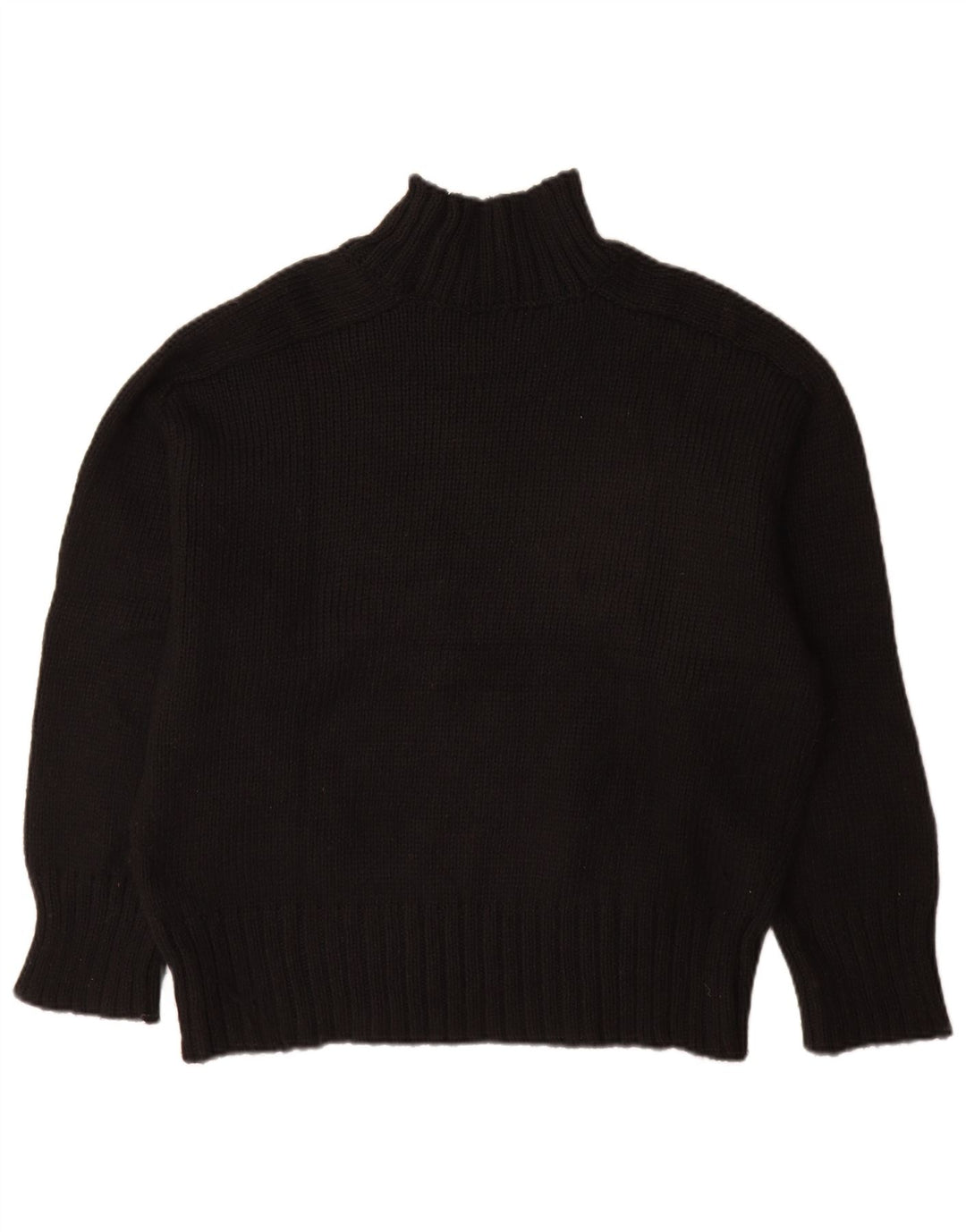 Maglione maglione oversize con collo dolcevita da donna Zara UK 14 medio nero