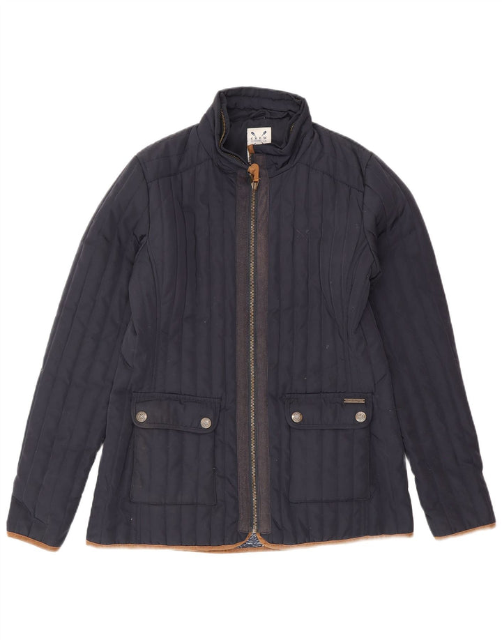 Crew Clothing Giacca imbottita da donna UK 10 Small Poliestere blu navy