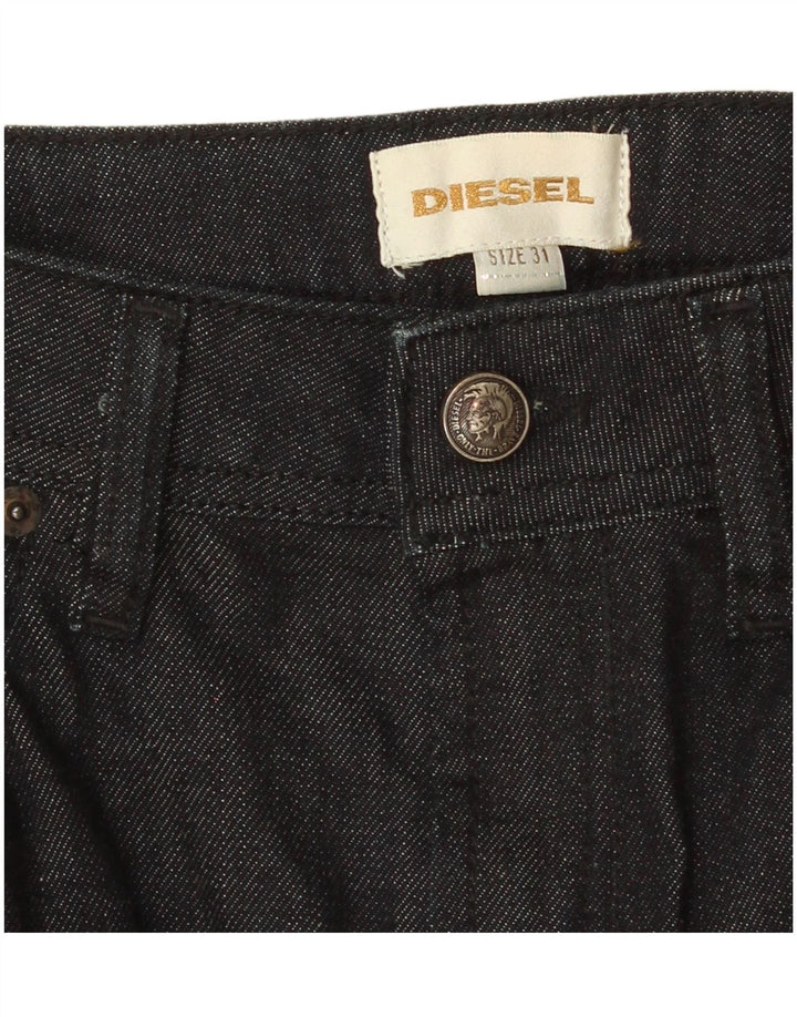 Gonna in denim da donna Diesel W31 grande in cotone nero