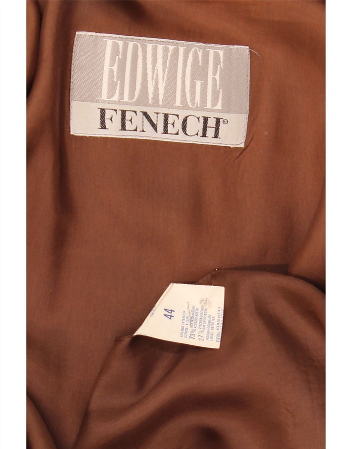 Giacca blazer doppiopetto da donna Edwige Fenech IT 44 Marrone medio