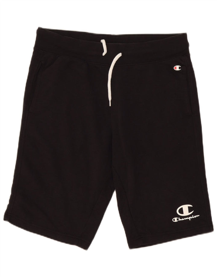 Pantaloncini sportivi da uomo Champion grandi in cotone nero