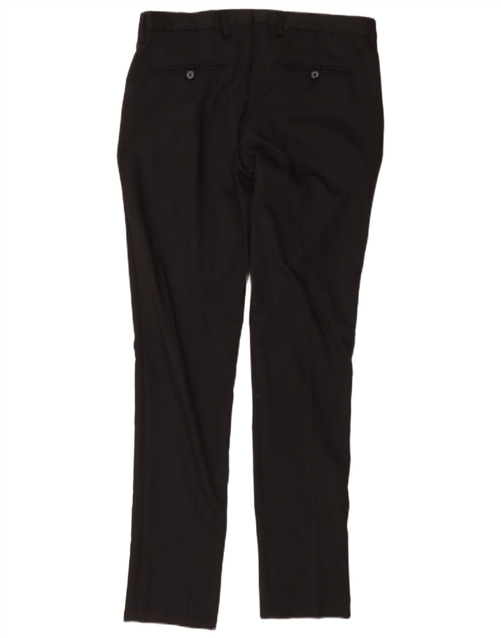 Pantaloni chino slim da uomo Zara EU 42 Large W32 L33 poliestere nero