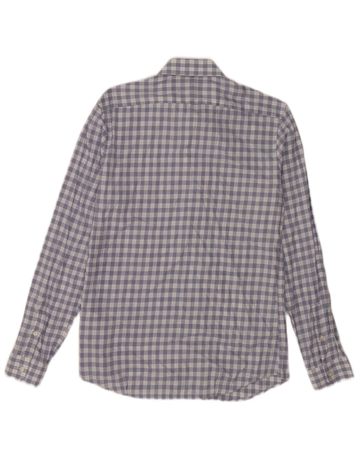 Camicia Reiss da uomo slim fit in cotone a quadri blu medio