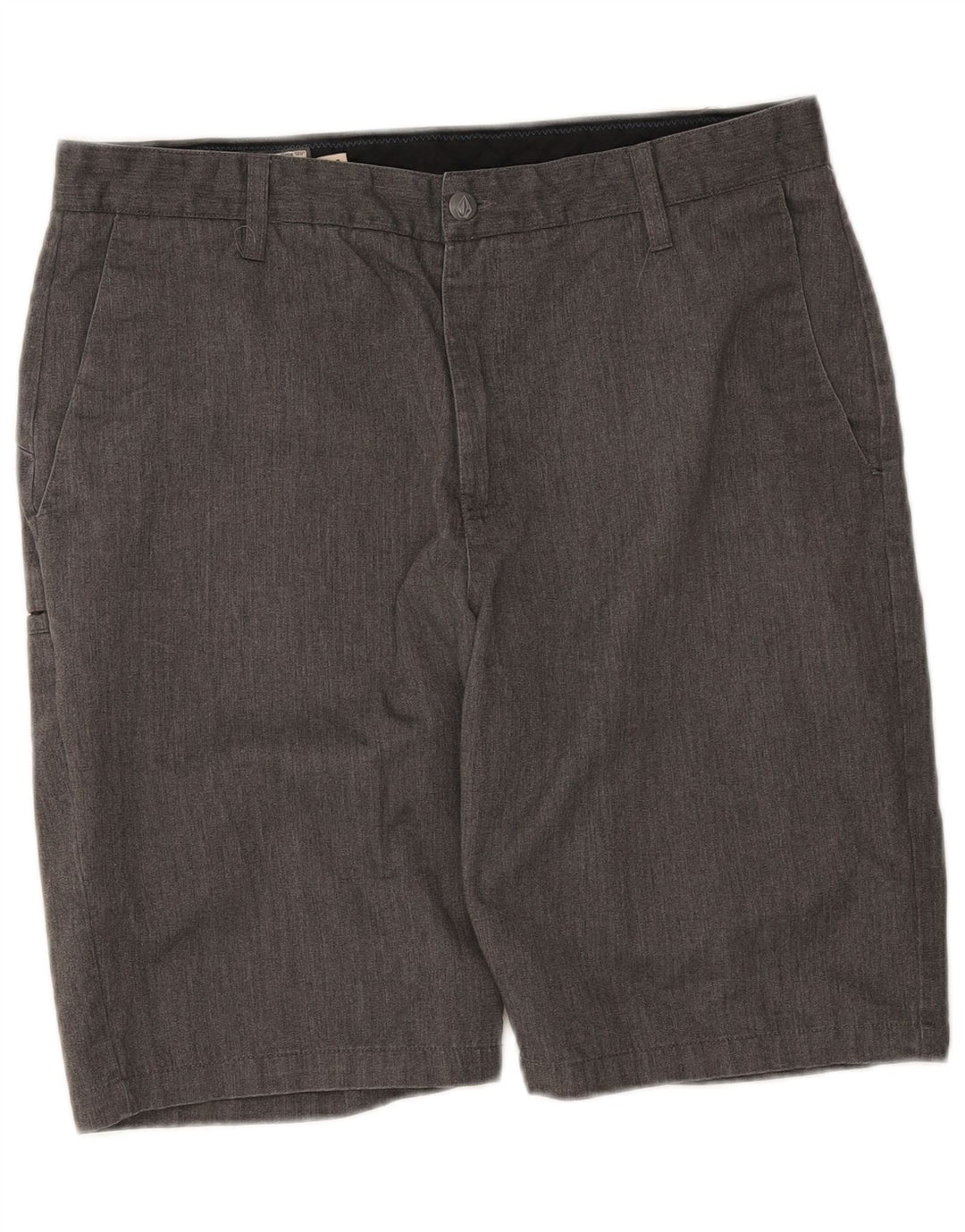 Pantaloncini chino da uomo Volcom W34 Large in cotone chiazzato grigio