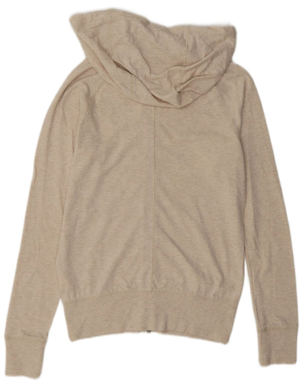 Felpa con cappuccio e zip oversize da donna Nike UK 6 XS Cotone beige