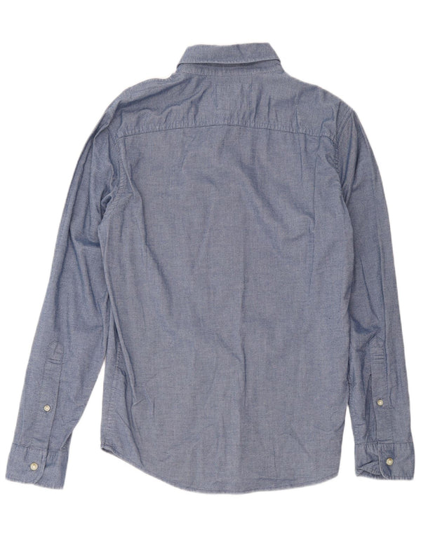 Camicia Hollister da uomo Small in cotone blu