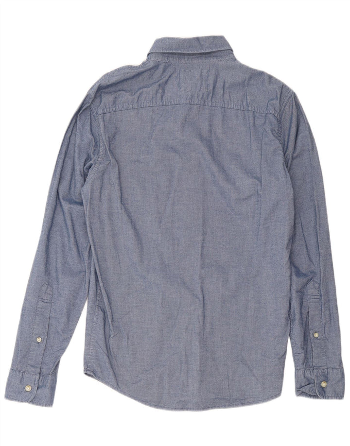 Camicia Hollister da uomo Small in cotone blu