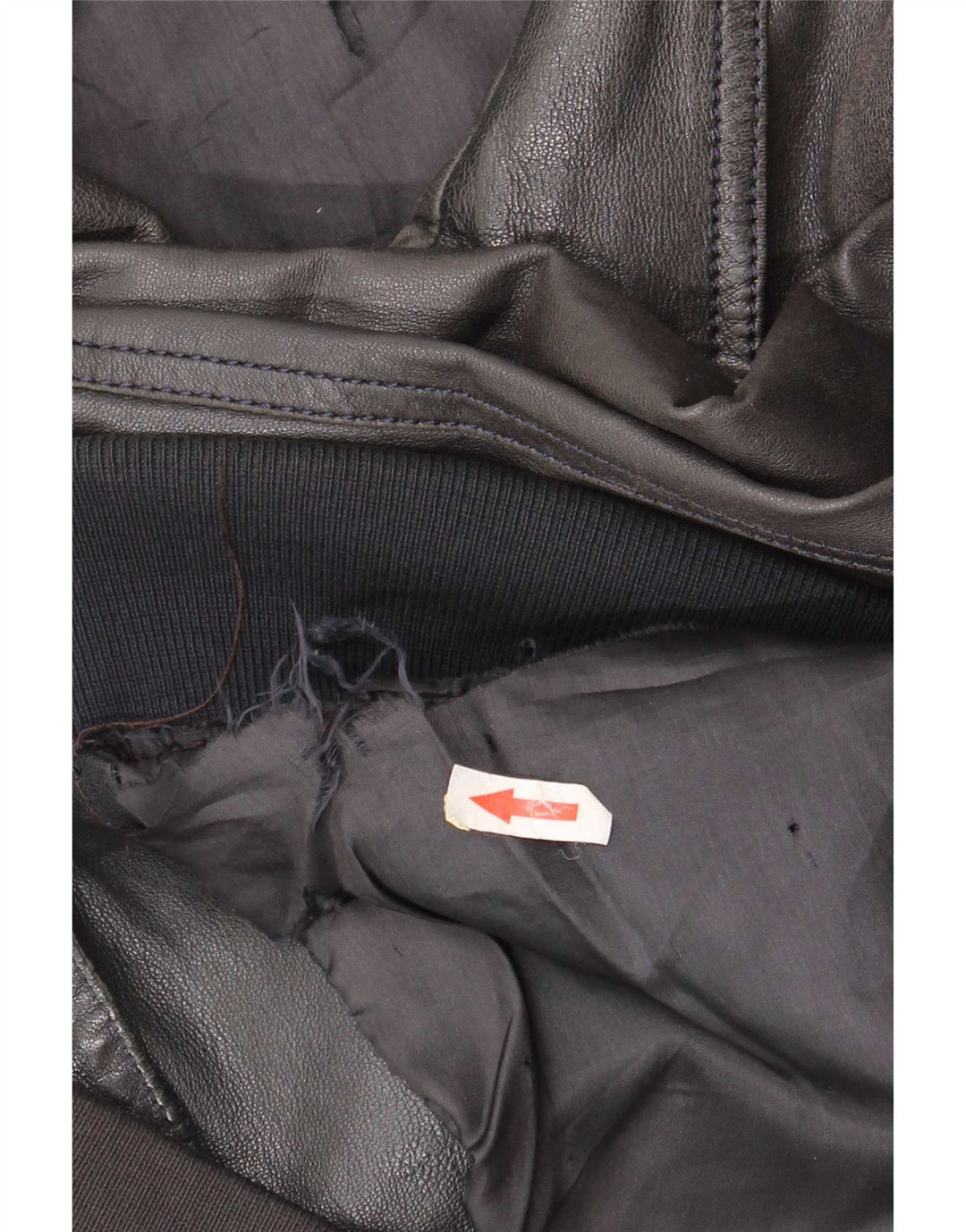 Giacca in pelle vintage da uomo IT 50 media nera