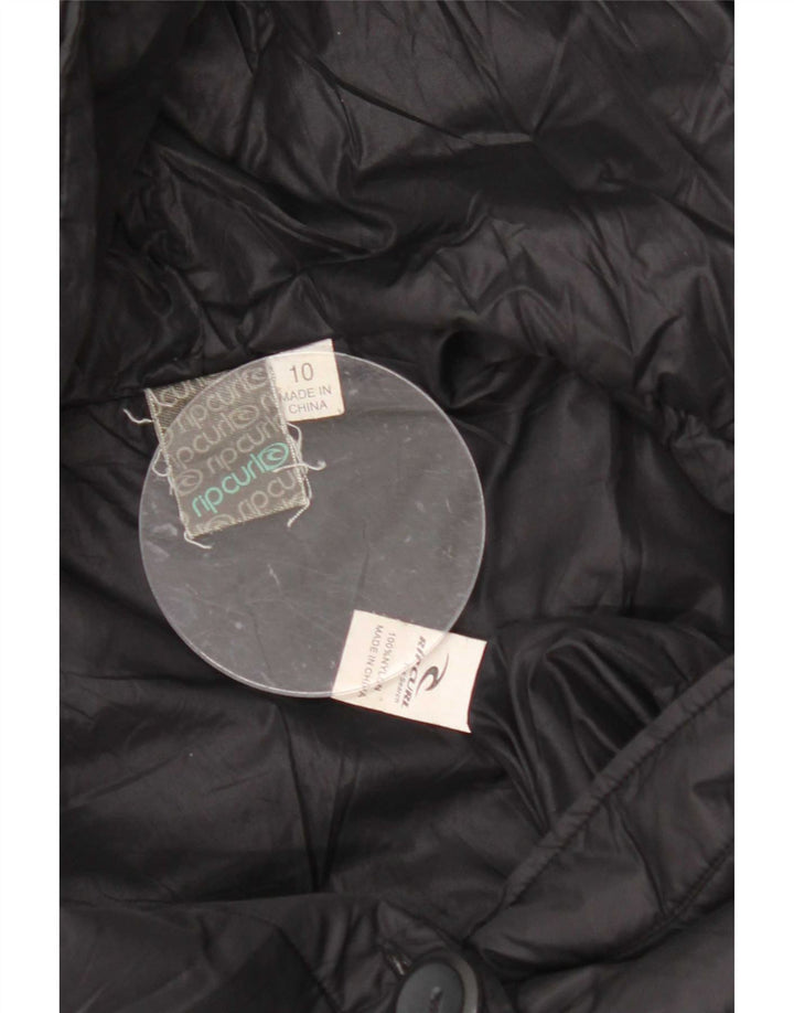 Giacca imbottita con cappuccio da donna Rip Curl UK 10 piccola in nylon nero