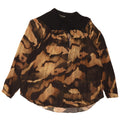 Top trasparente da donna di Massimo Dutti UK 14 Stampa animalier marrone medio