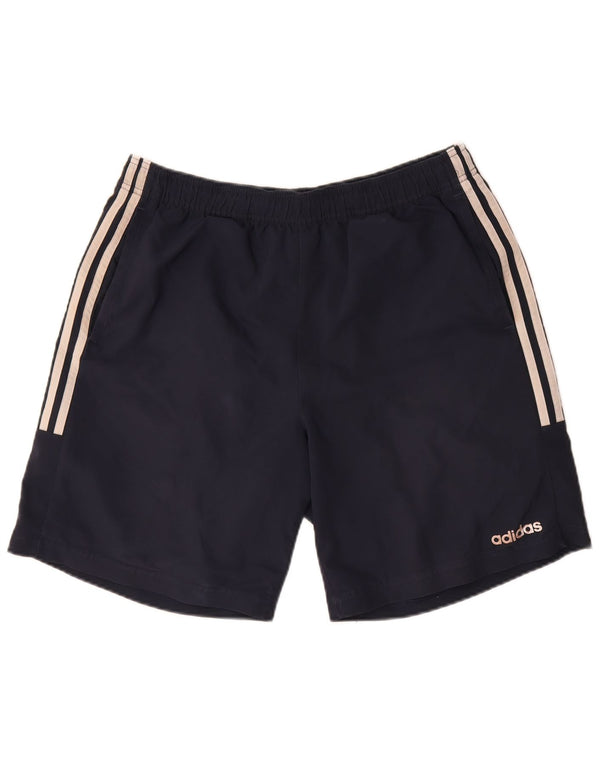 Pantaloncini sportivi da uomo Adidas Large blu navy in poliestere