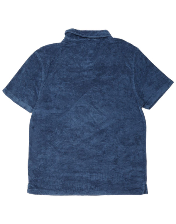 Polo Reiss da uomo in velluto XL blu modal
