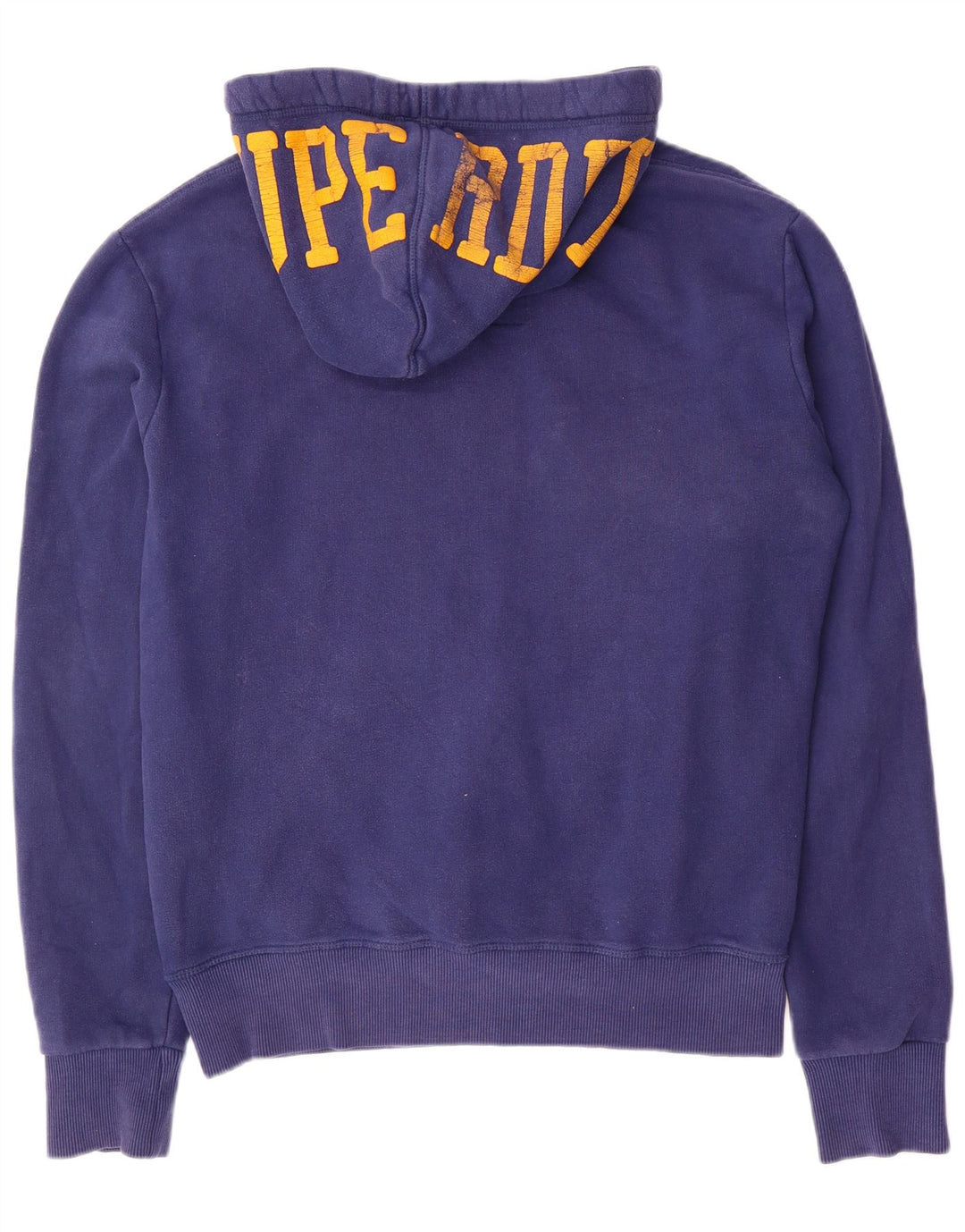 Maglione con cappuccio grafico da uomo SUPERDRY grande cotone blu