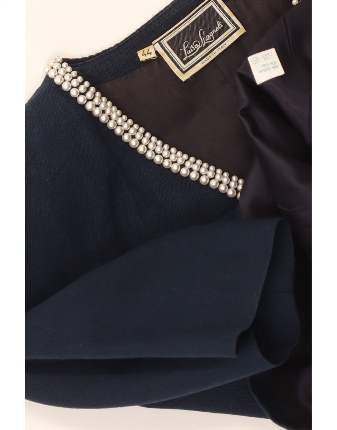 LUISA SPAGNOLI Giacca Blazer a 4 Bottoni da Donna IT 44 Medio Blu Navy