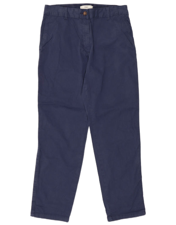 Marks & Spencer Pantaloni chino affusolati da donna UK 8 Small W27 L26 Blu navy