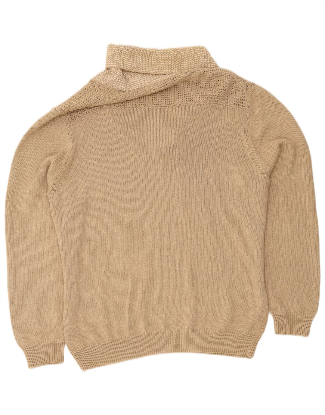 Maglione maglione da uomo con collo a scialle Massimo Dutti 2XL cotone beige