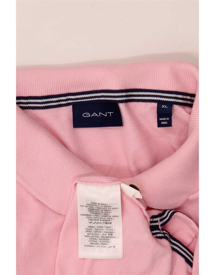 Polo da uomo Gant XL in cotone rosa