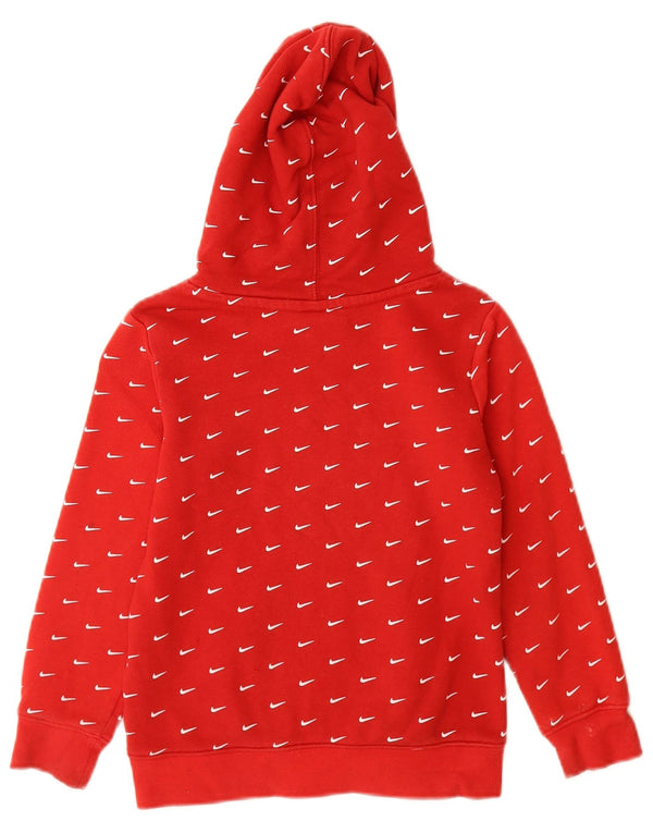 Felpa con cappuccio grafica Nike da bambino 5-6 anni in cotone rosso medio