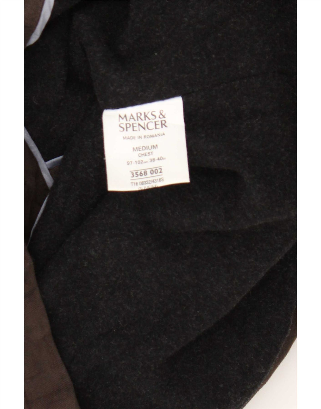 Giacca multiuso da uomo Marks & Spencer UK 38 Cotone marrone medio