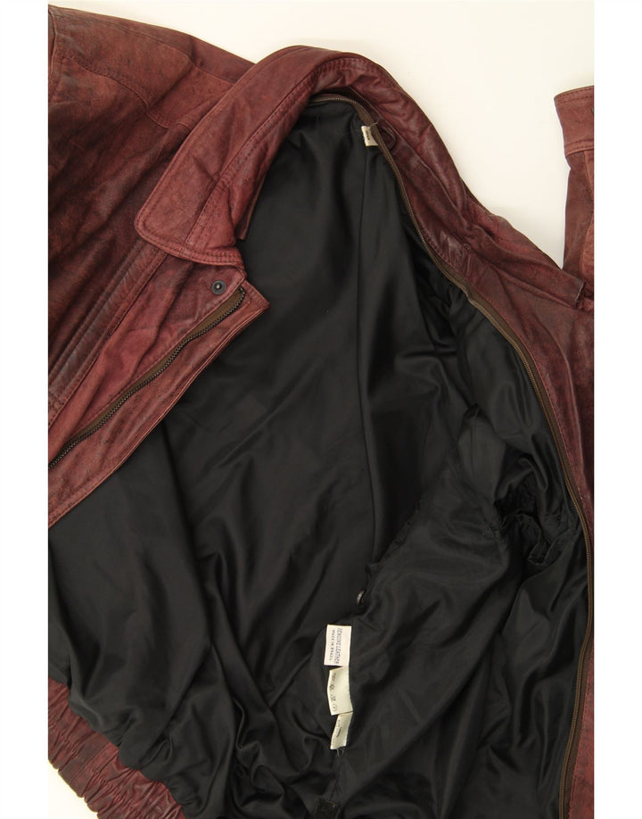 Giacca in pelle da uomo VINTAGE IT 50 Large in pelle marrone