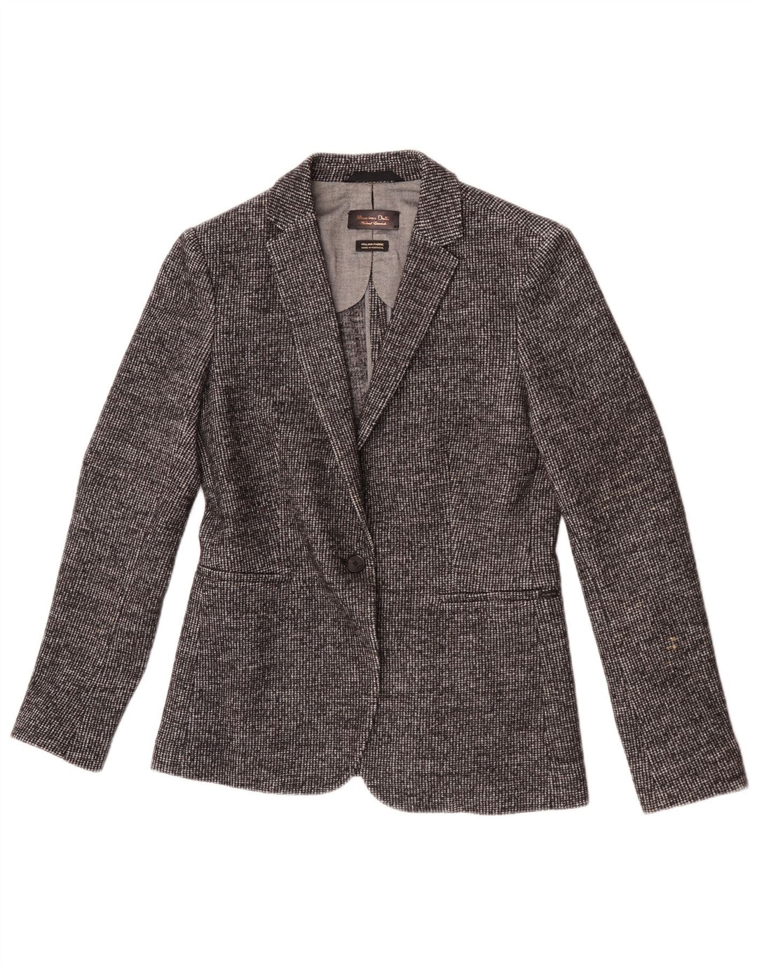 Giacca blazer da donna a 1 bottone Massimo Dutti EU 40 pied de poule grigio medio