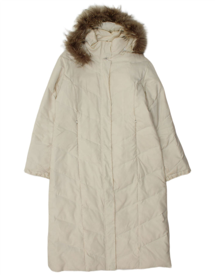 Cappotto imbottito con cappuccio da donna Conte of Florence IT 44 medio bianco sporco