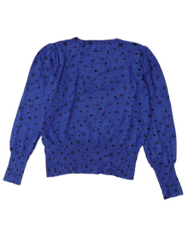 Marks & Spencer Maglione da donna con scollo a barca con motivo astratto UK 14 Medi