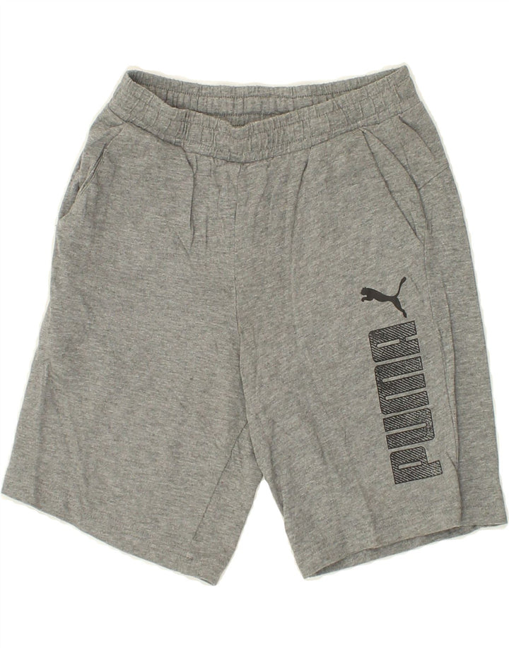 PUMA Boys Graphic Sport Shorts 9-10 Years Grey Cotton Vintage Puma and Second-Hand Puma from Messina Hembry 